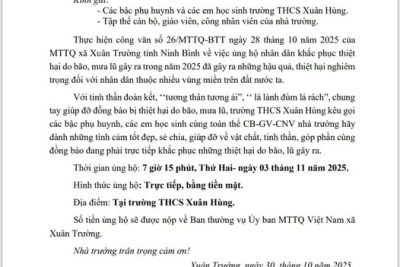 CHUNG TAY ỦNG HỘ ĐỒNG BÀO VÙNG BỊ ẢNH HƯỞNG CỦA THIÊN TAI, BÃO LŨ NĂM 2025